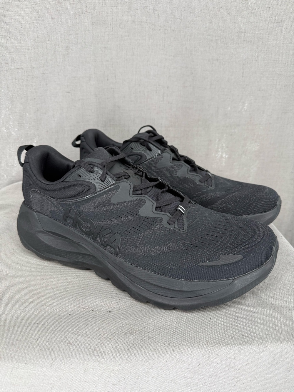Hoka One Gaviota 6 Black Running Comfort Sneakers Shoes Men’s 14D